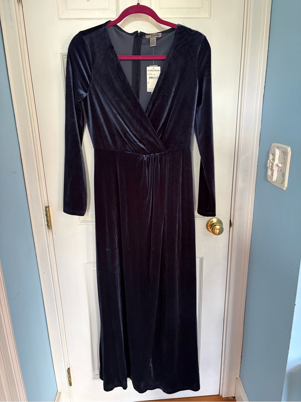 Velvet maxi dress